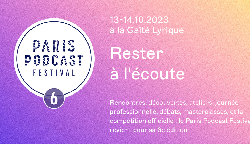 Affiche du Paris Podcast Festival 2023